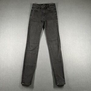 American Eagle Hi-Rise Jeggings Size 00 Regular Black‎ Wash Denim Skinny Jeans